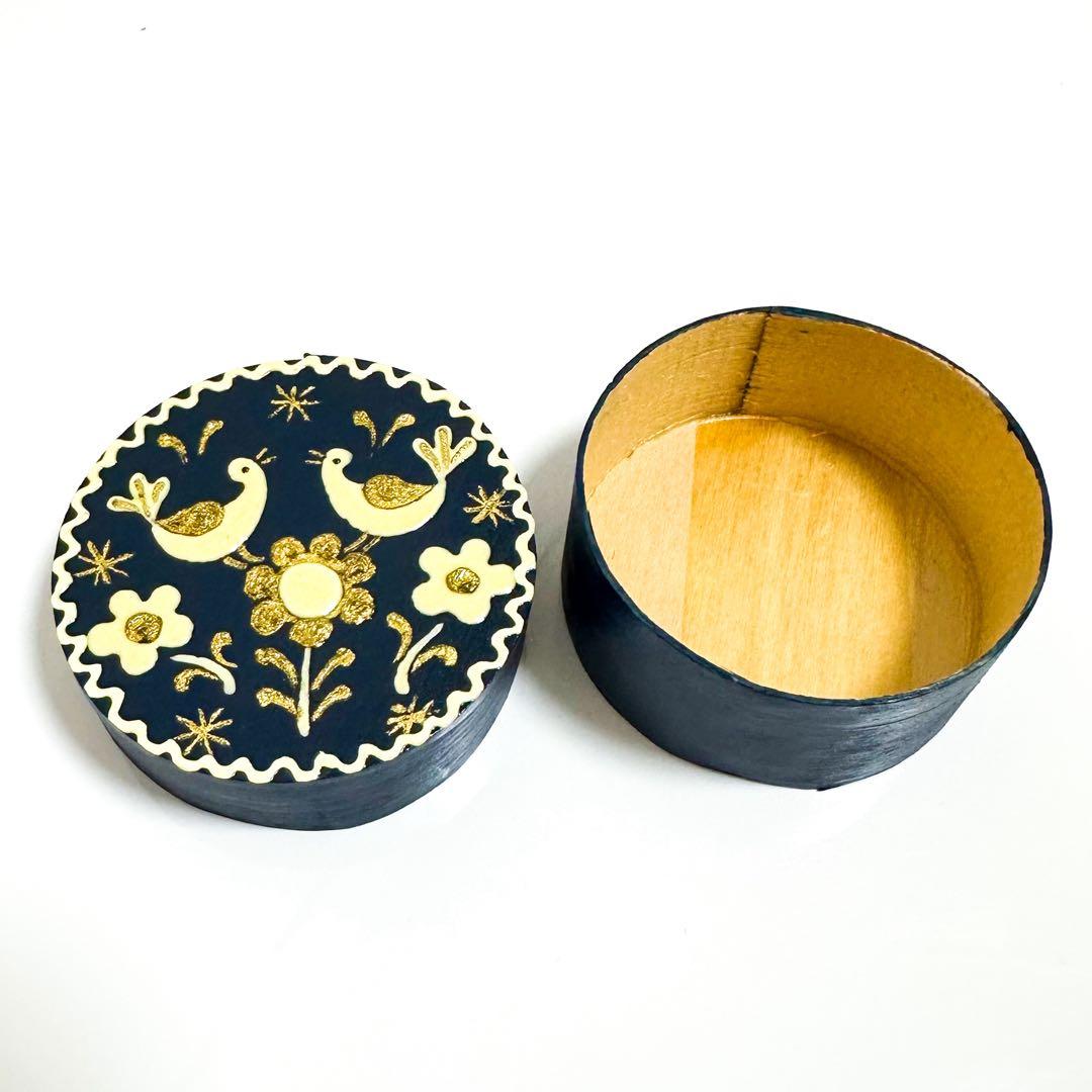 新品 未使用】BOSSE ボッセ 木製ボックス わっぱ 鳥と花の模様