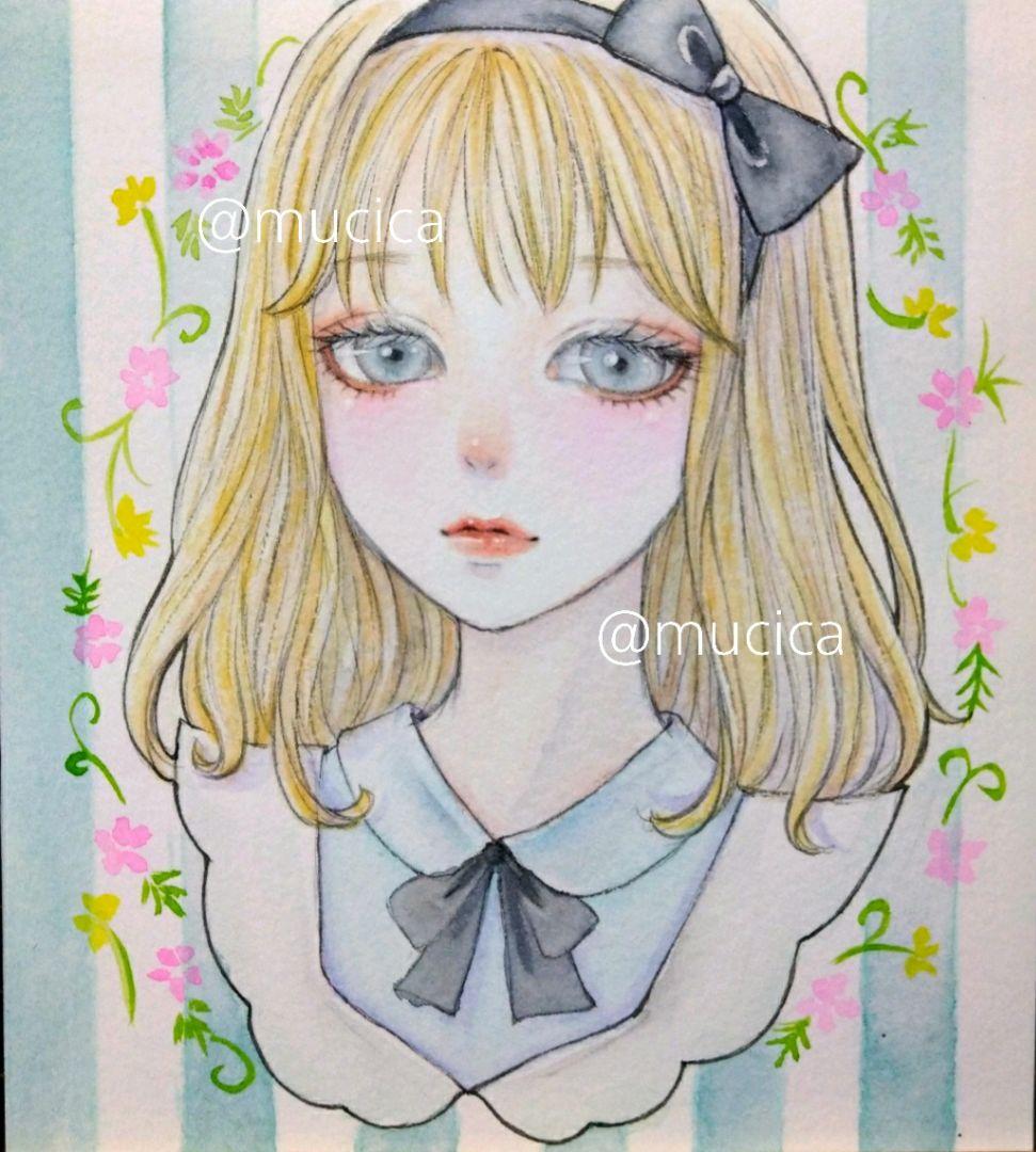 専用　手描きイラスト《不思議の国のアリス》水彩画　オリジナル