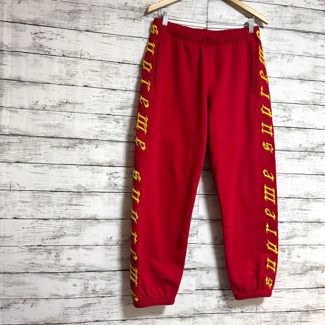 希少 supreme スウェット セットアップ レッド - メルカリ