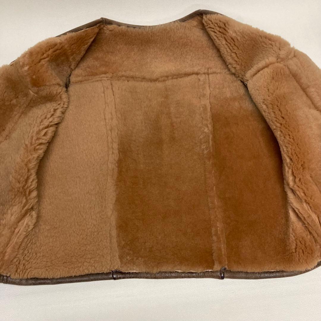 マツ様専用】☆Schott ムートンベスト/レザーベスト M羊革/本革 USA