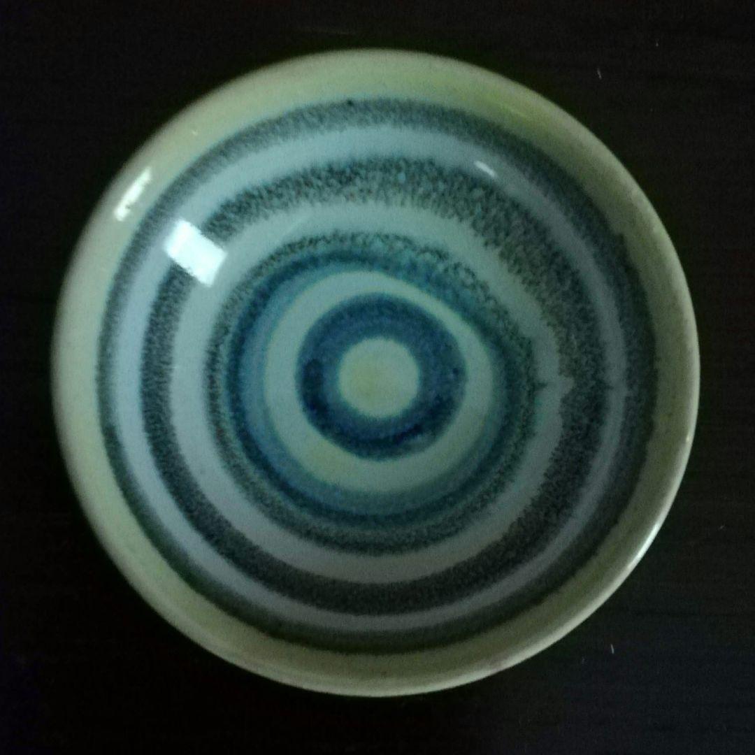 超レア 逸品 マジョリカ古窯 色絵輪線紋小皿 10客 明治期 時代箱付き