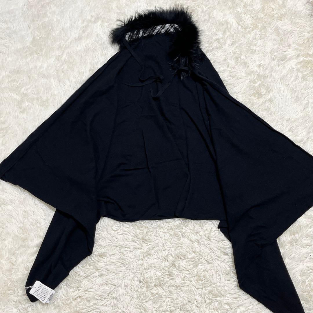 新品✨️ バーバリーブルーレーベル ケープ ノバチェック タヌキファー