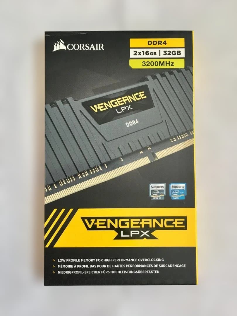 CORSAIR DDR4-3200MHz 16GB×2枚（32GB） Amazon | CORSAIR DDR4 メモリモジュール VENGEANCE LPX シリーズ 16GB