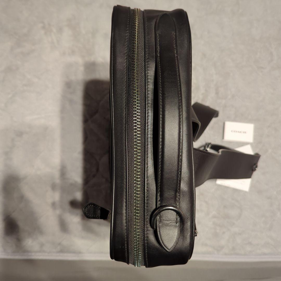 使用回数5日】COACH ブラック レザービジネスバッグ リュック紐収納可