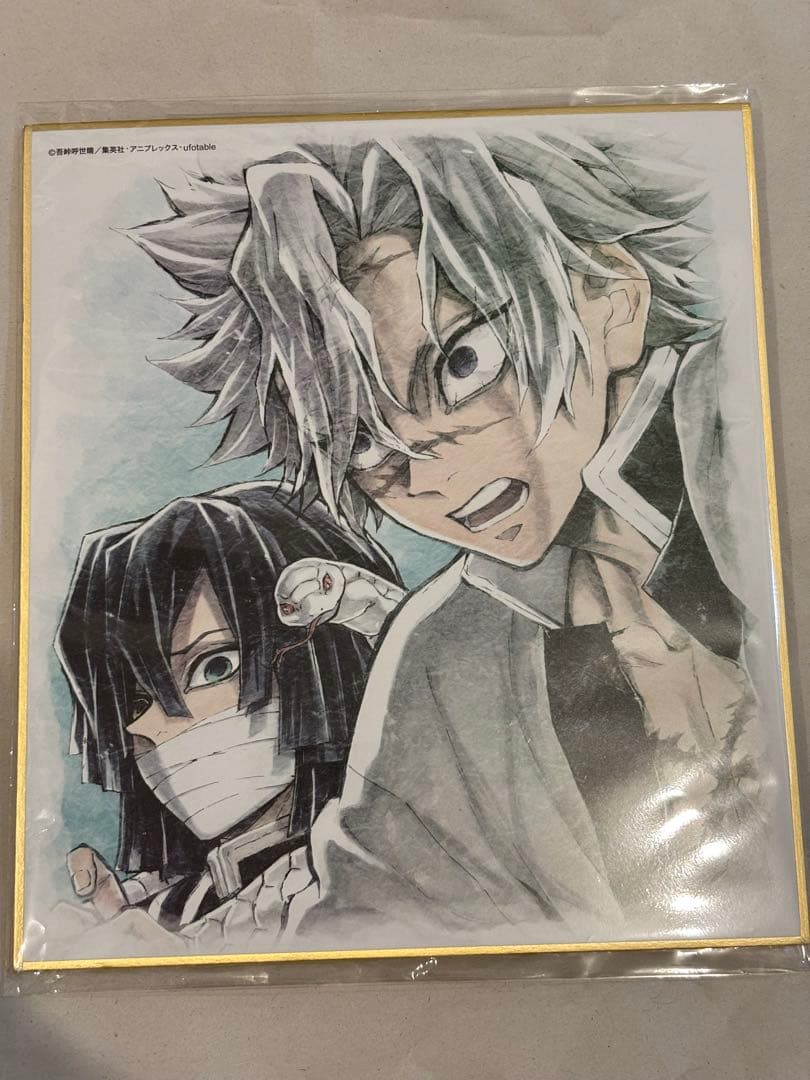 鬼滅の刃 柱合会議蝶屋敷編 複製ミニ色紙不死川実弥 伊黒小芭内 - メルカリ