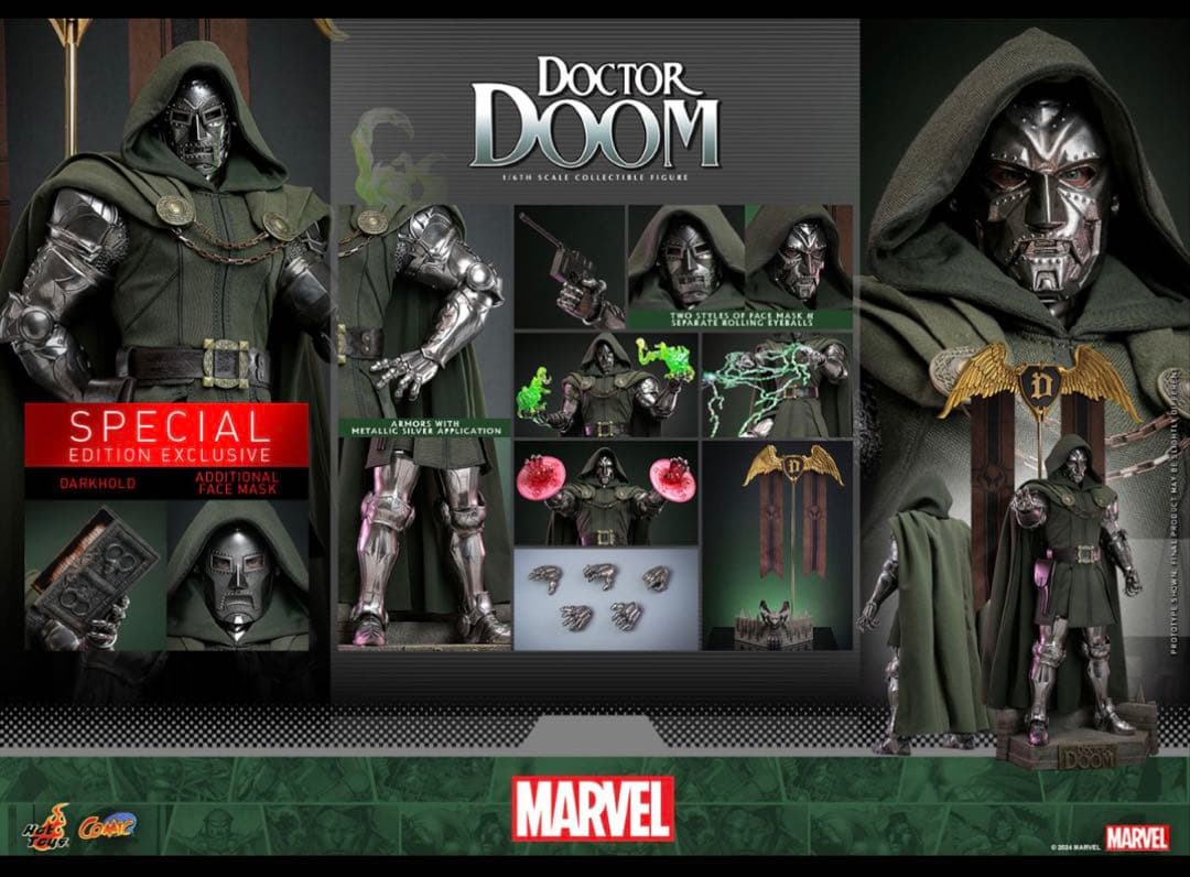 ホットトイズ　ドクター・ドゥーム［ボーナスアクセサリー付き］ コミック・マスターピース】『マーベル・コミック』1/6スケール