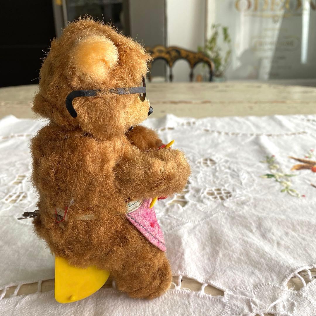 アンティーク ビンテージベア ゼンマイ仕掛け 編み物ベア max carl