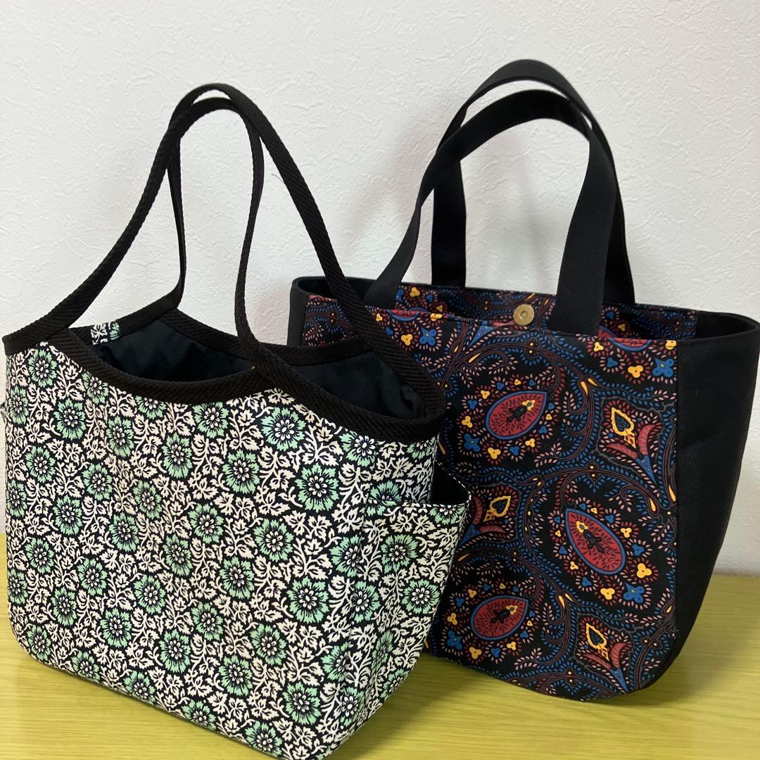 ソレイアード ハンドメイド グラニーバッグ ラウンドトートバック 2点