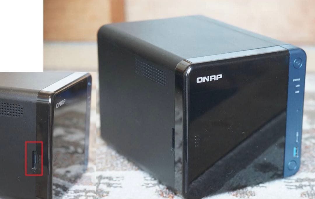 QNAP TS-453Be NAS 2.5GbE(2.5GBase-T)増設済み