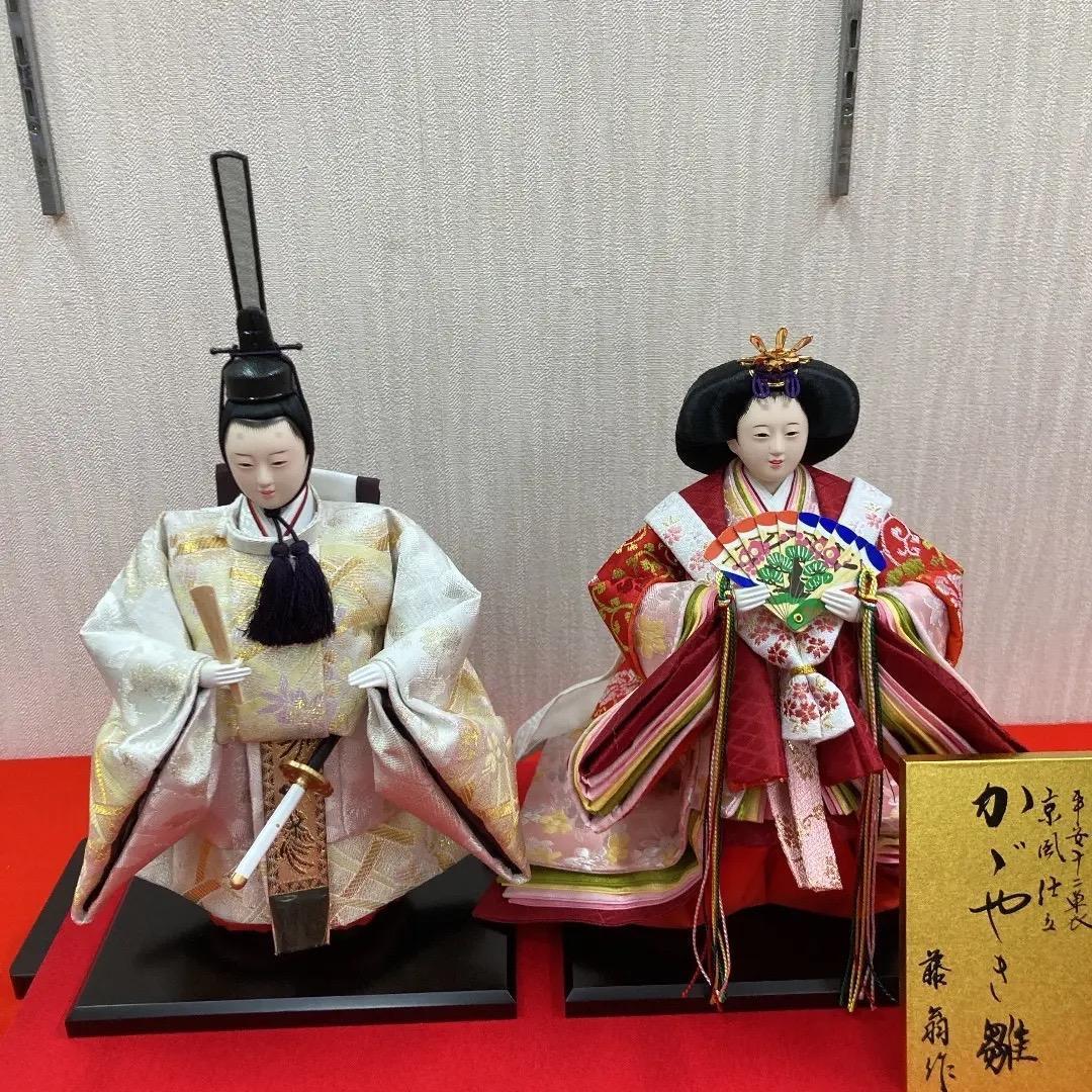 ゆず様専用K8 親王ケース オルゴールつき 立ち雛 アクリルケース 巾48