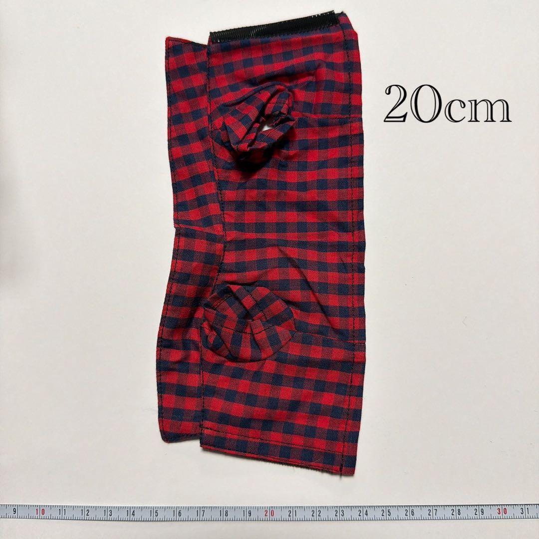 ちびぬい用 赤チェックシャツ 20cm すのチル 人形 アイドル 着せ替え