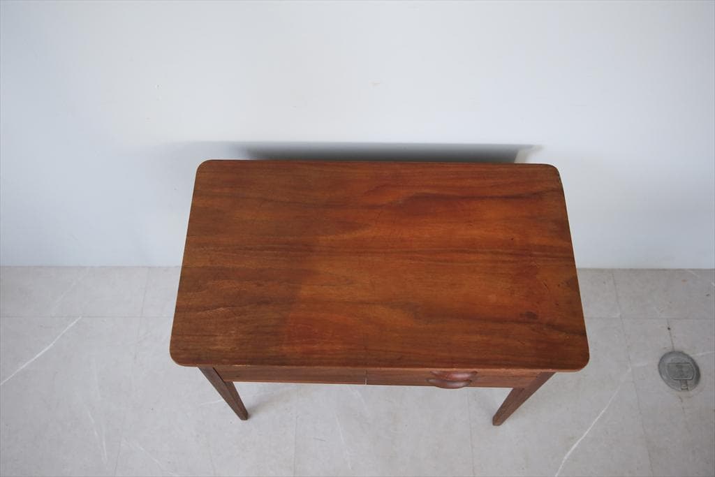 英国アンティーク木製ソーイングテーブル/裁縫箱/机/メイクボックス(92-54)