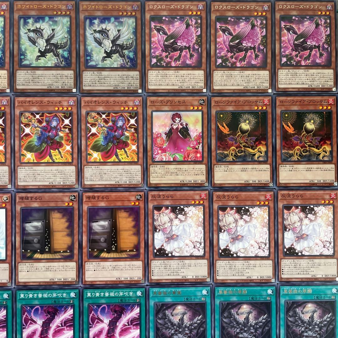 遊戯王 ローズドラゴン 本格構築済みデッキ 黒薔薇 月華竜 ブラッド