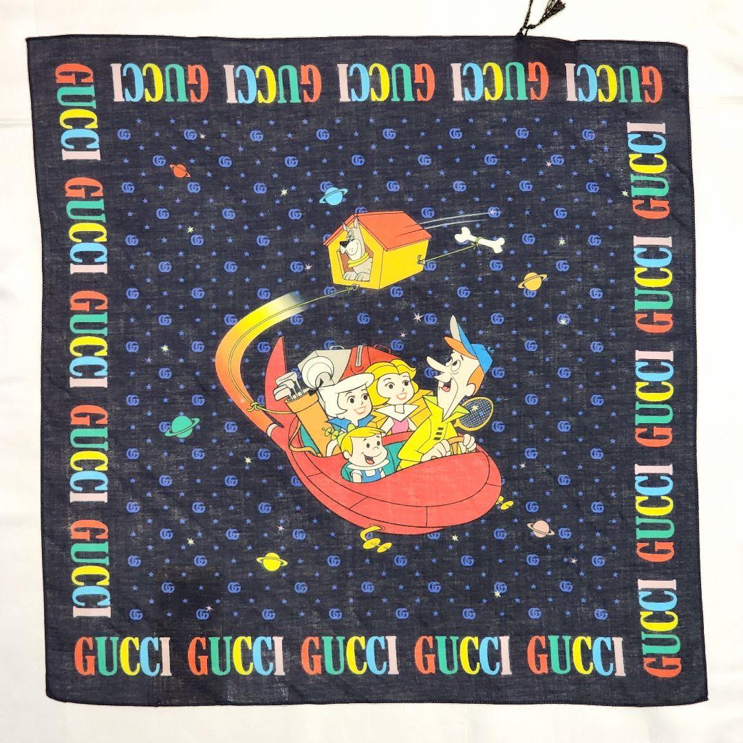 ☆GUCCI × THE JETSONS☆ハンカチ ジェットソンコラボ ネイビー - メルカリ