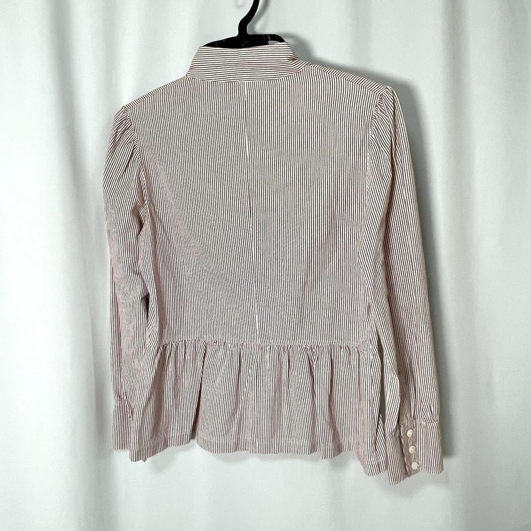 ミュウミュウ Q9 ストライプ フリルシャツ 長袖 イタリア製 40 - メルカリ