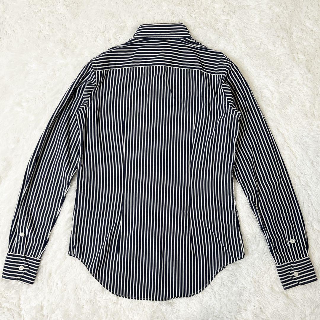 美品 ラルフローレンスポーツ 長袖 ストライプシャツ ポニー刺繍 S〜M
