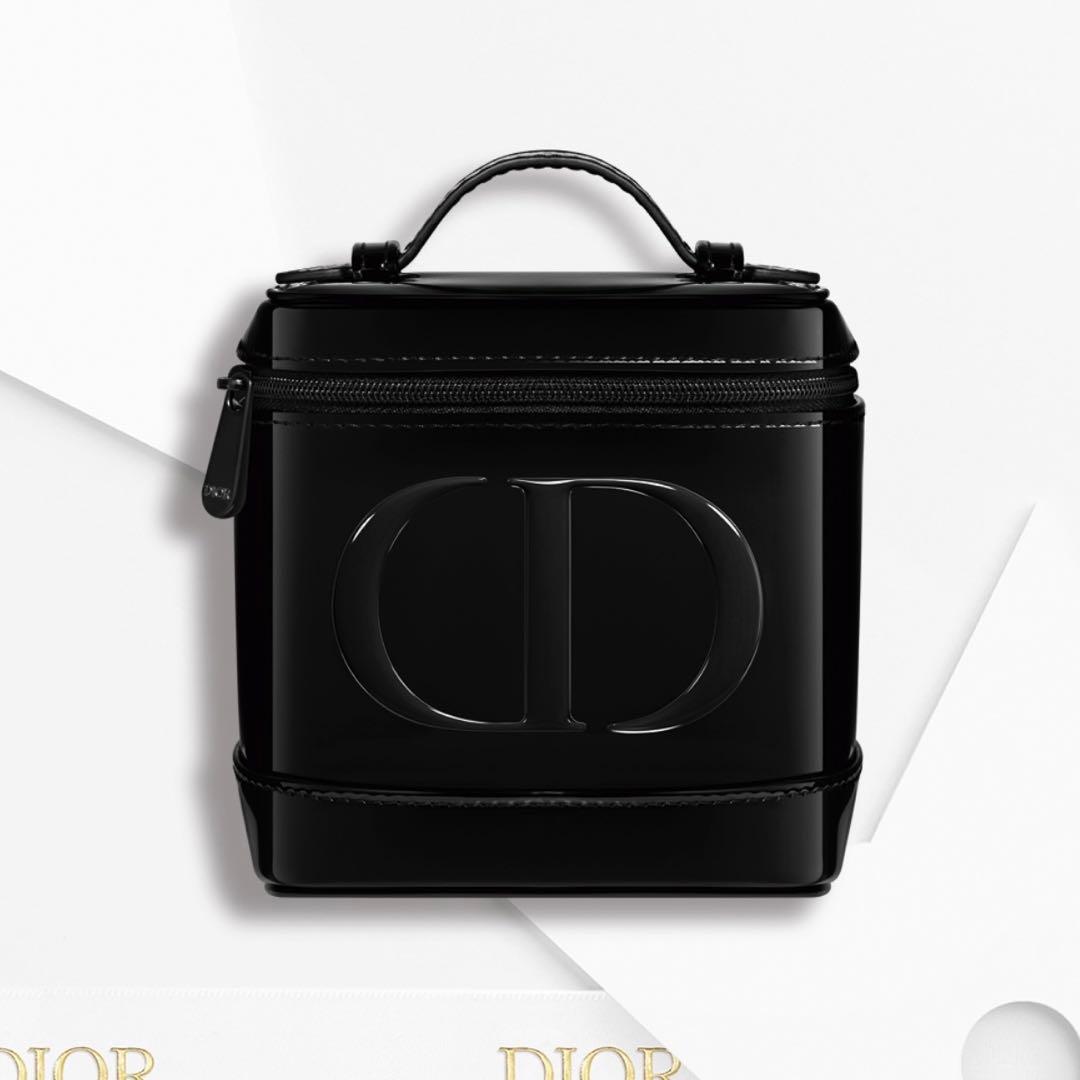 限定】ディオール DIOR エナメル バニティポーチ ブラック 黒 - メルカリ