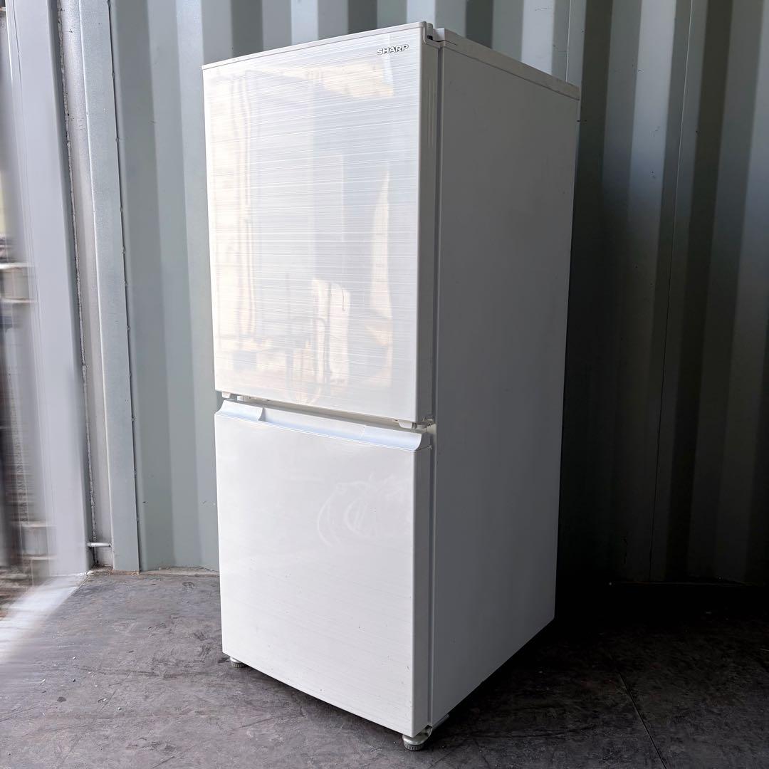 運搬取付無料！ホワイト純正SHARP付替どっちもドアスリム冷凍庫！完動