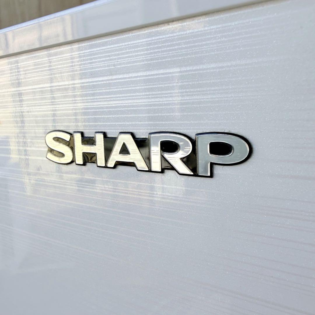 運搬取付無料！ホワイト純正SHARP付替どっちもドアスリム冷凍庫！完動