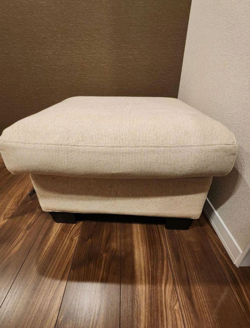 lehuysオッドマン オットマン 座面高44cm 本牛革ブラック EDDA （ 開梱設置 エッダ 革 本