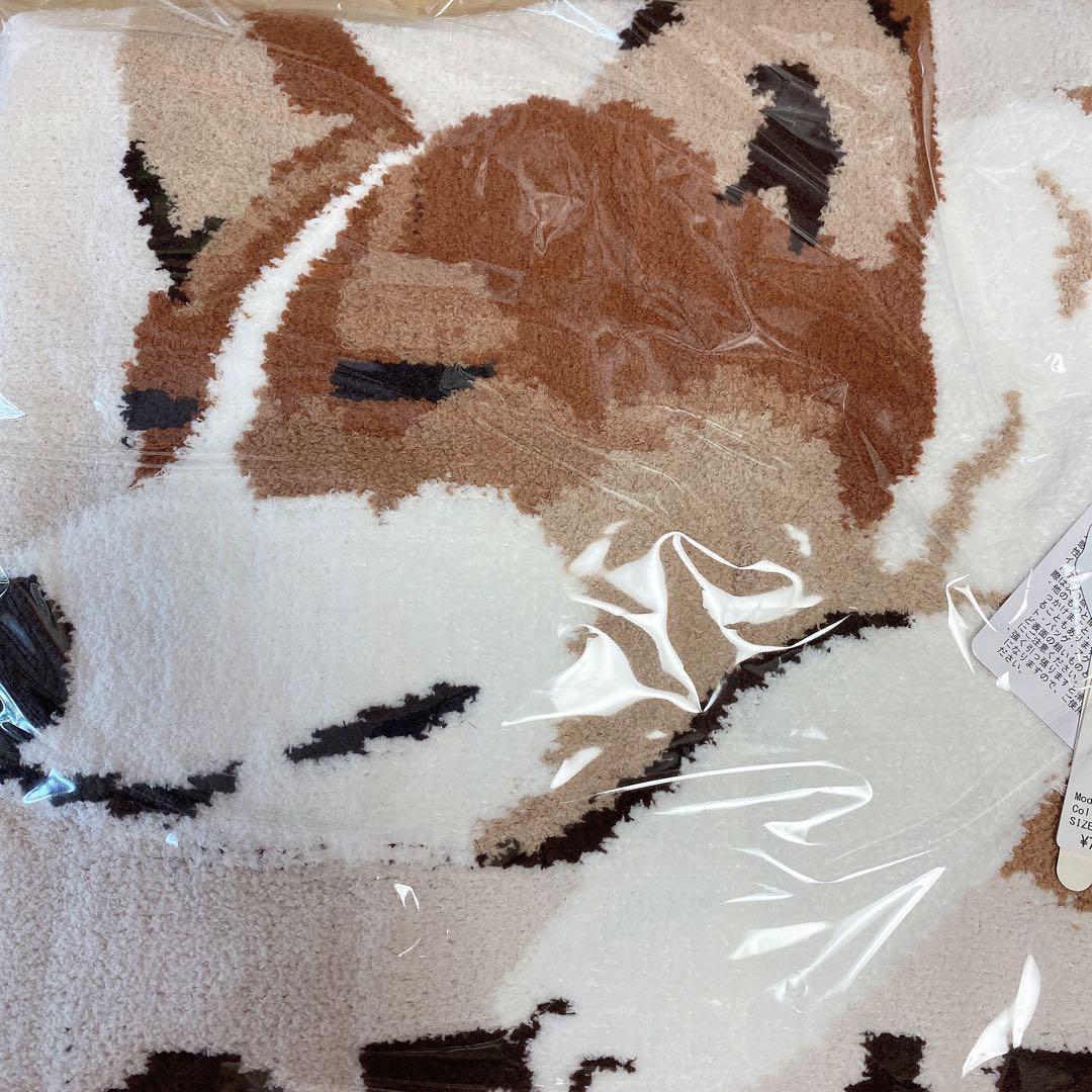 新品 ジェラートピケ SLEEPING DOG ジャガードブランケット コーギー