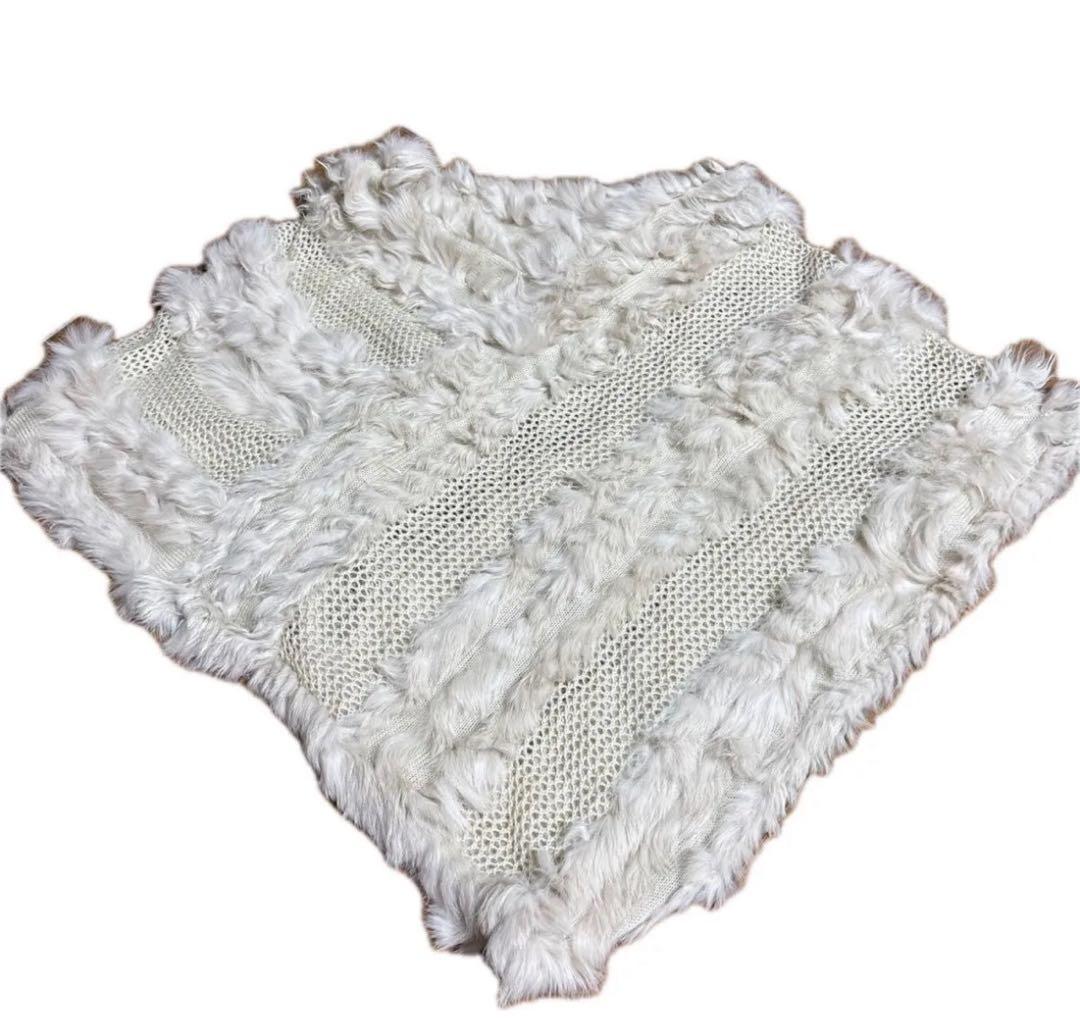 ラビットファーポンチョ フェアリーグランジ 森ガール - メルカリ