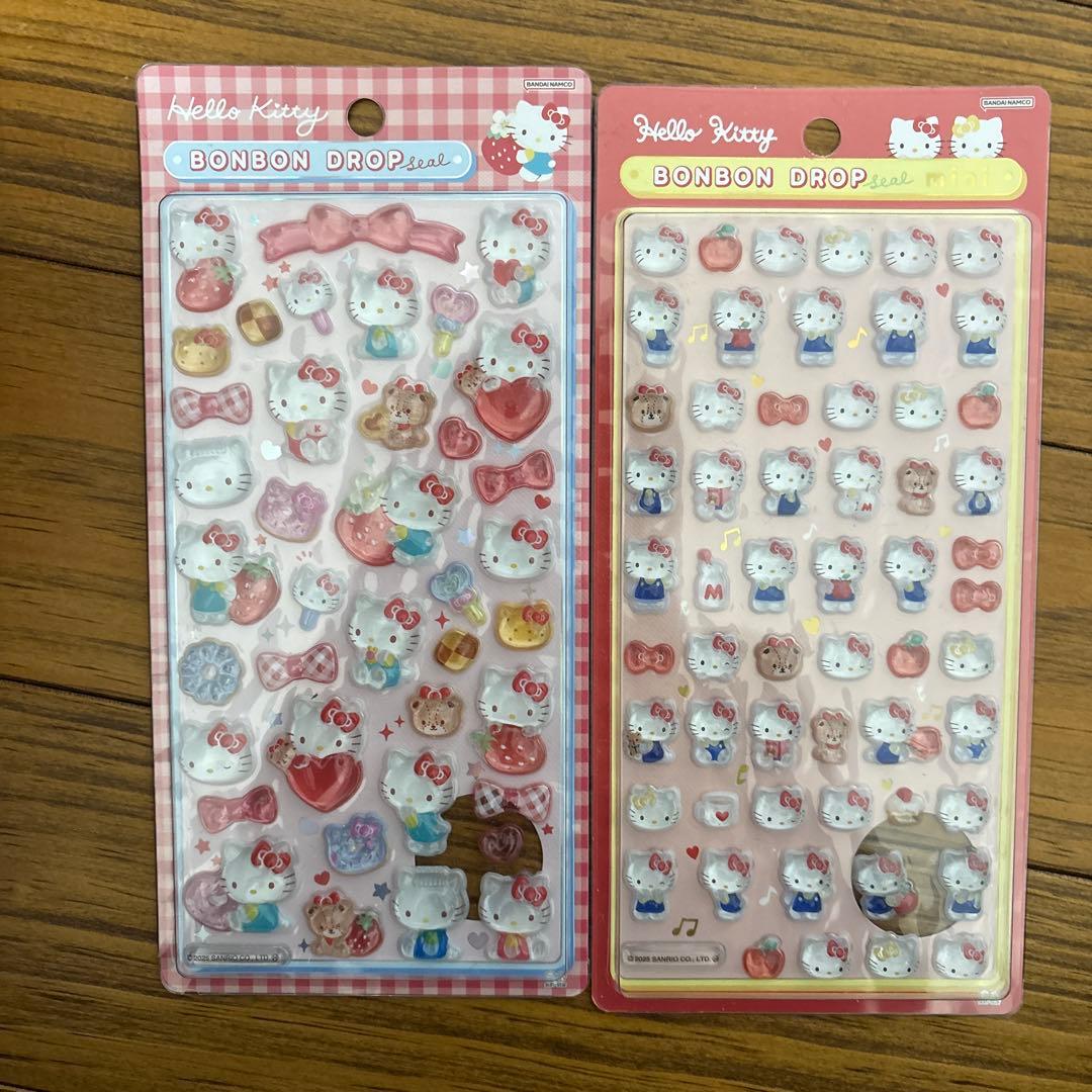 ボンボンドロップシール、コットンパフィシール 正規品サンリオ