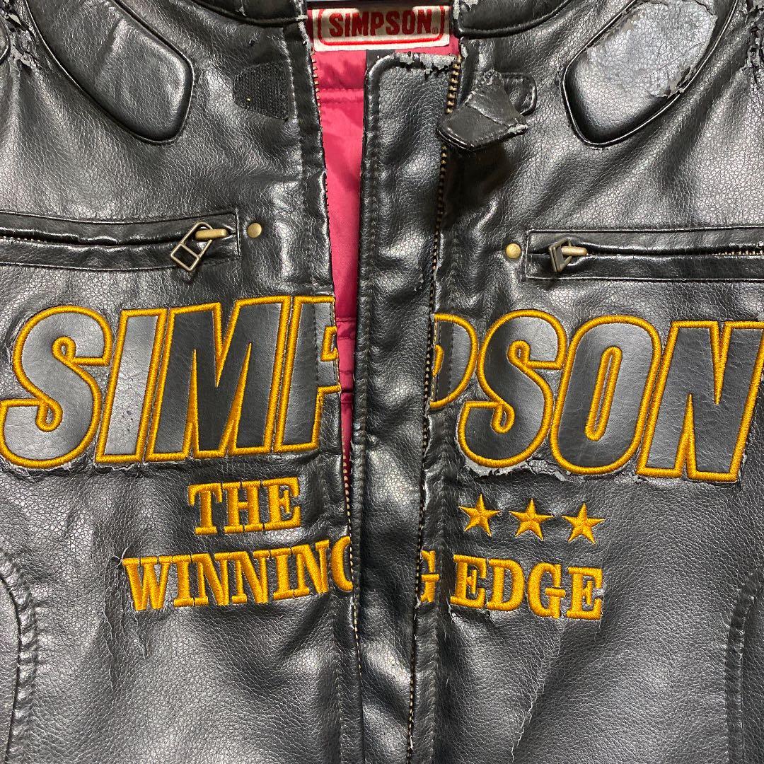 レザージャケット Simpson シンプソン ライダー バイク ジャケット