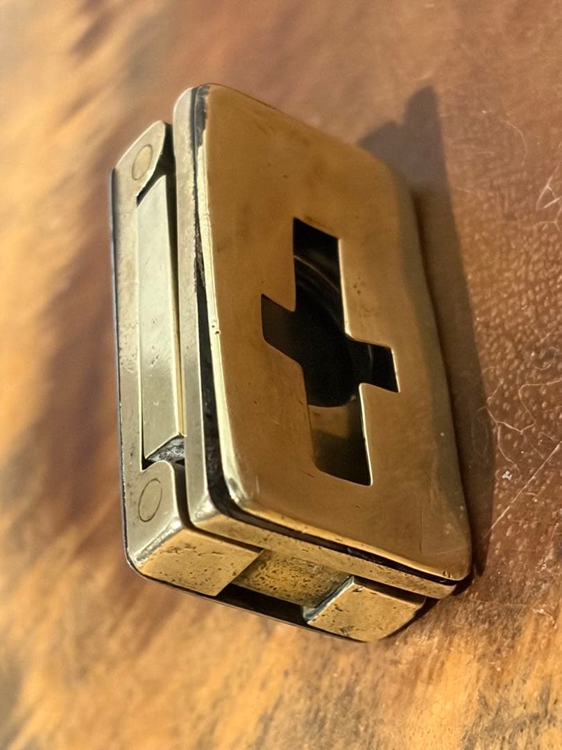 1910年代英国骨董 真鍮 聖書を読むための折り畳み拡大鏡 携帯に便利