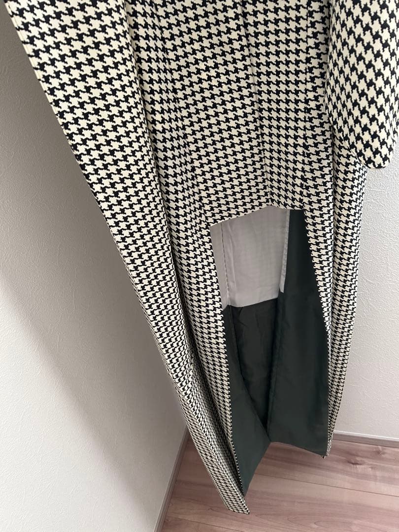 きものやまと ポリエステル着物 千鳥格子 Sサイズ 広衿 袷