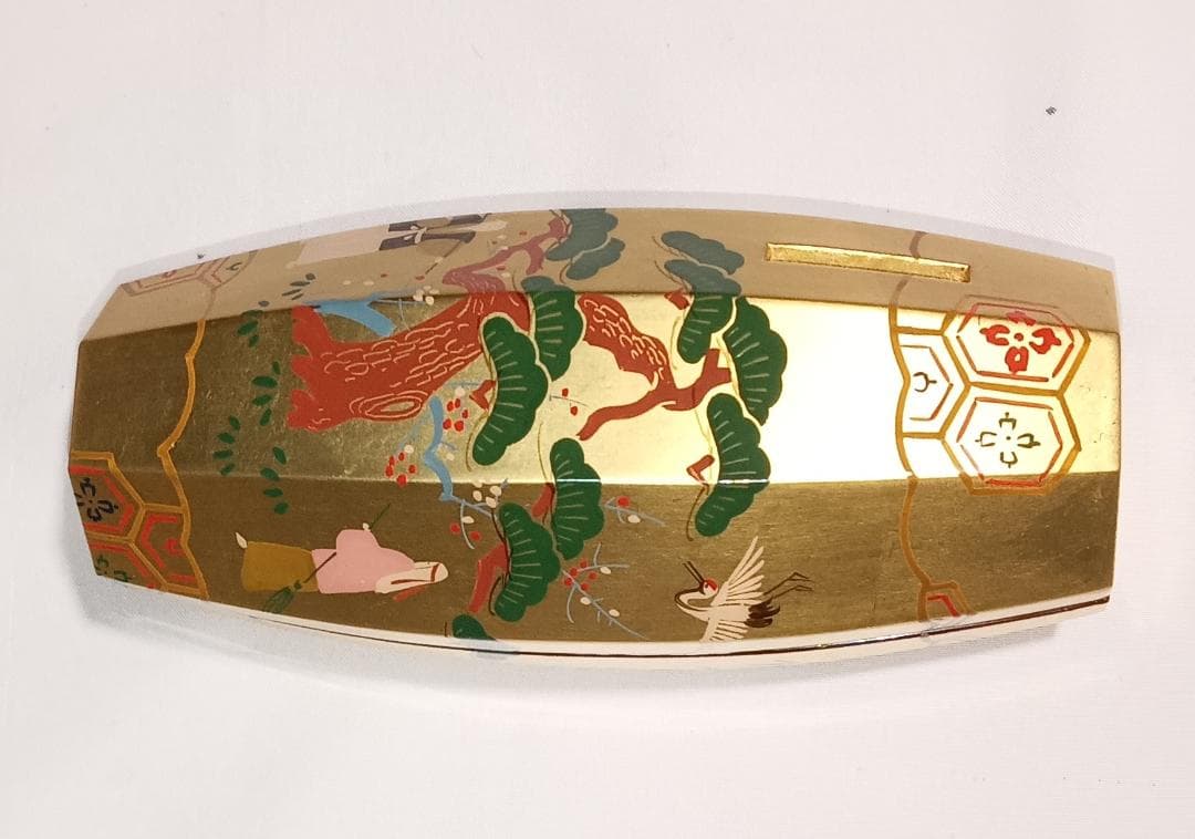 茶道具 京派塗師蒔絵師 北村葵春作 本金箔ぶりぶり香合 美品