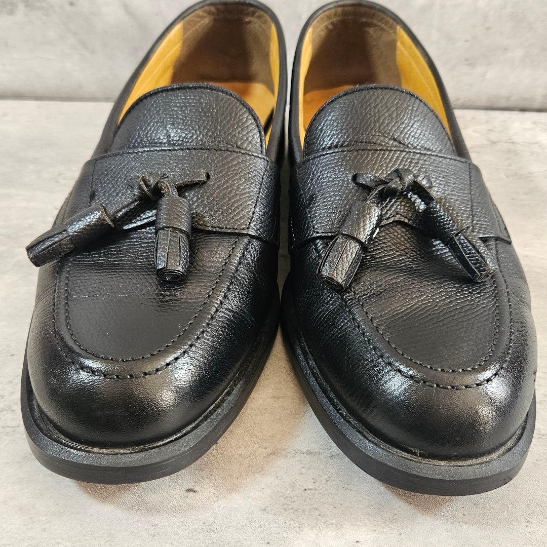 ケンフォード タッセルローファー 25.5cm 黒 シボ本革 定番人気