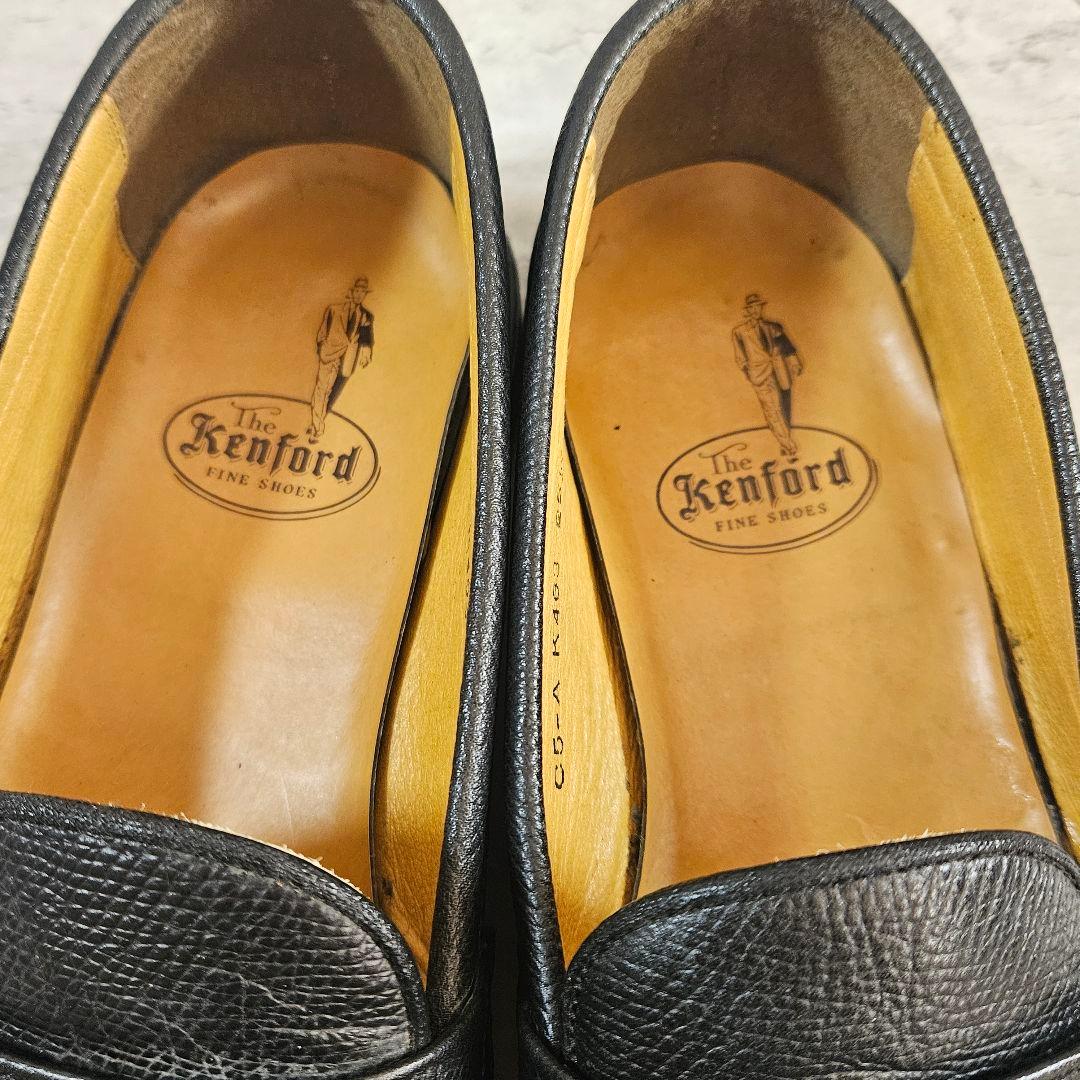 ケンフォード タッセルローファー 25.5cm 黒 シボ本革 定番人気