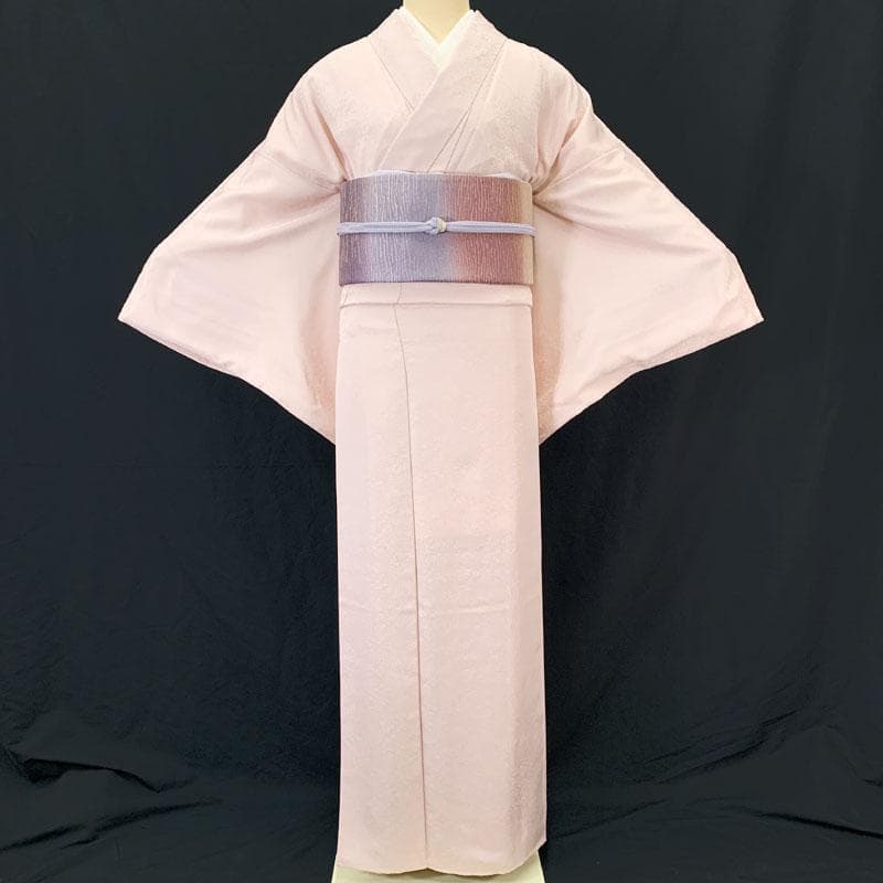 601mi102☆身丈約177cm 洗える着物 色無地一つ紋 トールサイズ☆美品