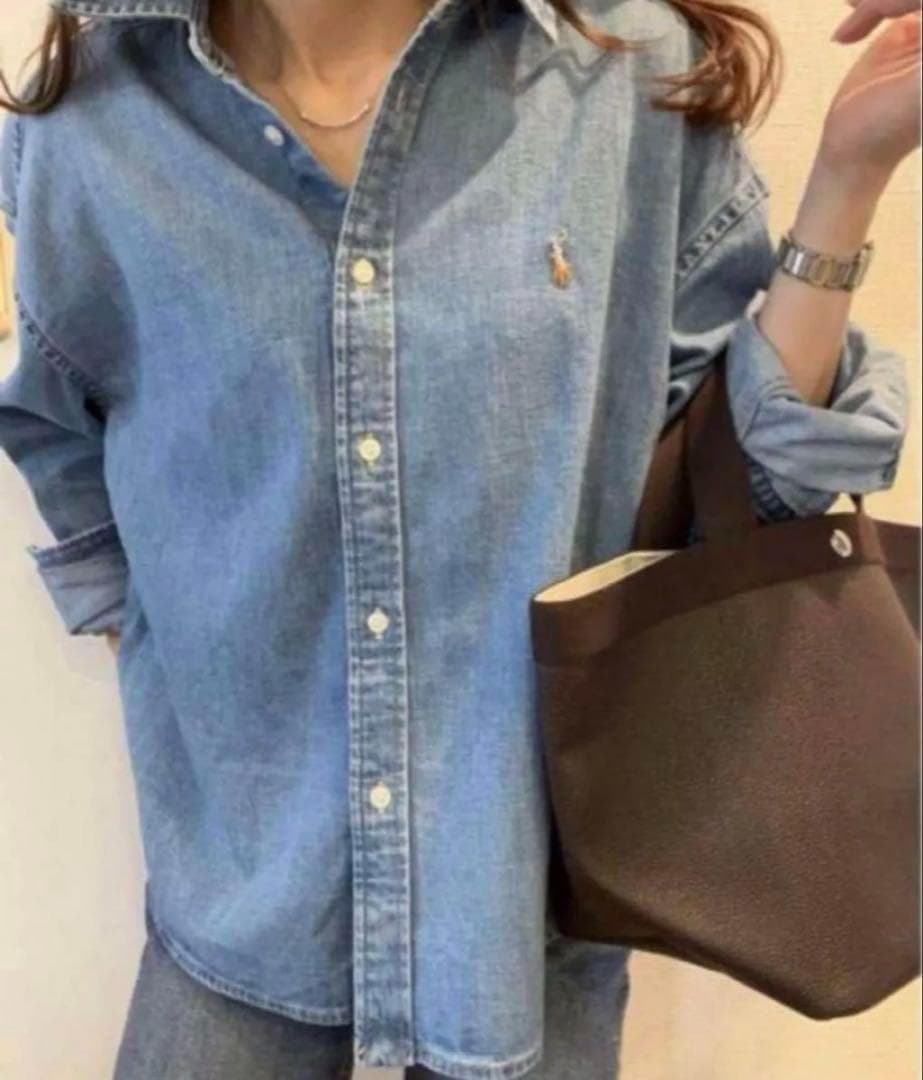 即完売✳︎ラルフローレンダンガリーシャツマルチポニーオーバーサイズ