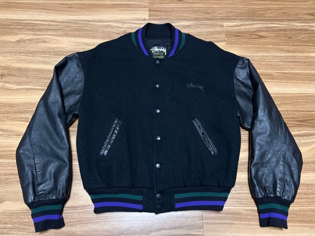 90s old stussy BURLY THREADS スタジャン Mサイズ - メルカリ