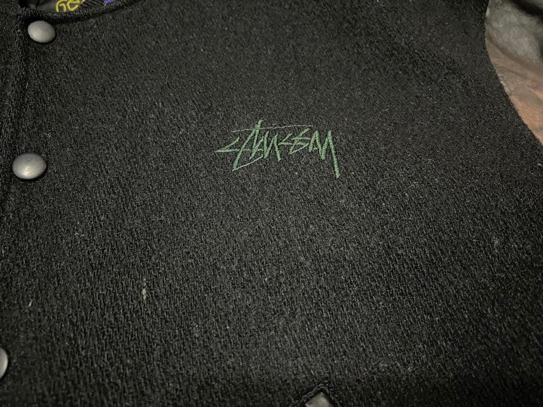 90s old stussy BURLY THREADS スタジャン Mサイズ - メルカリ