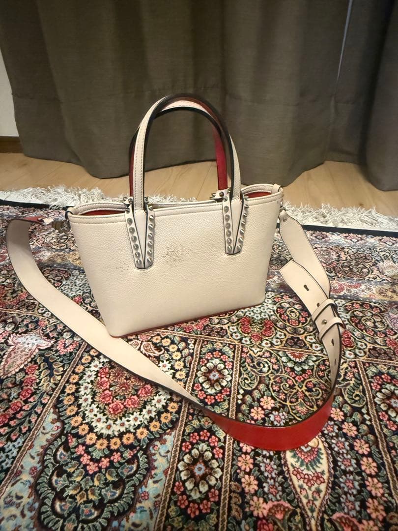 最終値下げChristian Louboutin Mini ToteBag Cabata mini - トートバッグ - コットン - ブラック - Christian Louboutin