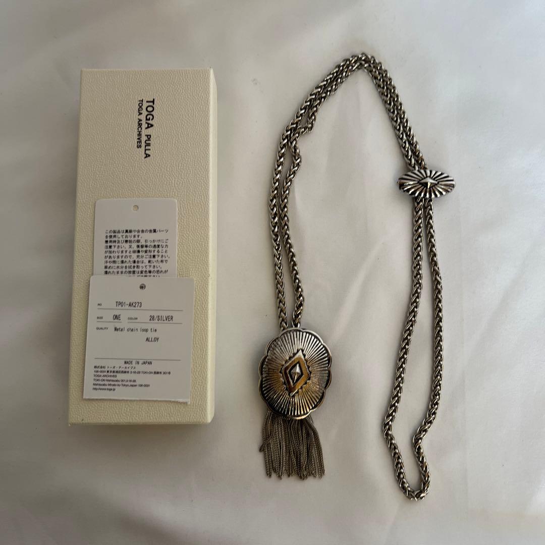 TOGA PULLA トーガ プルラ メタル チェーン ループタイ ネックレス