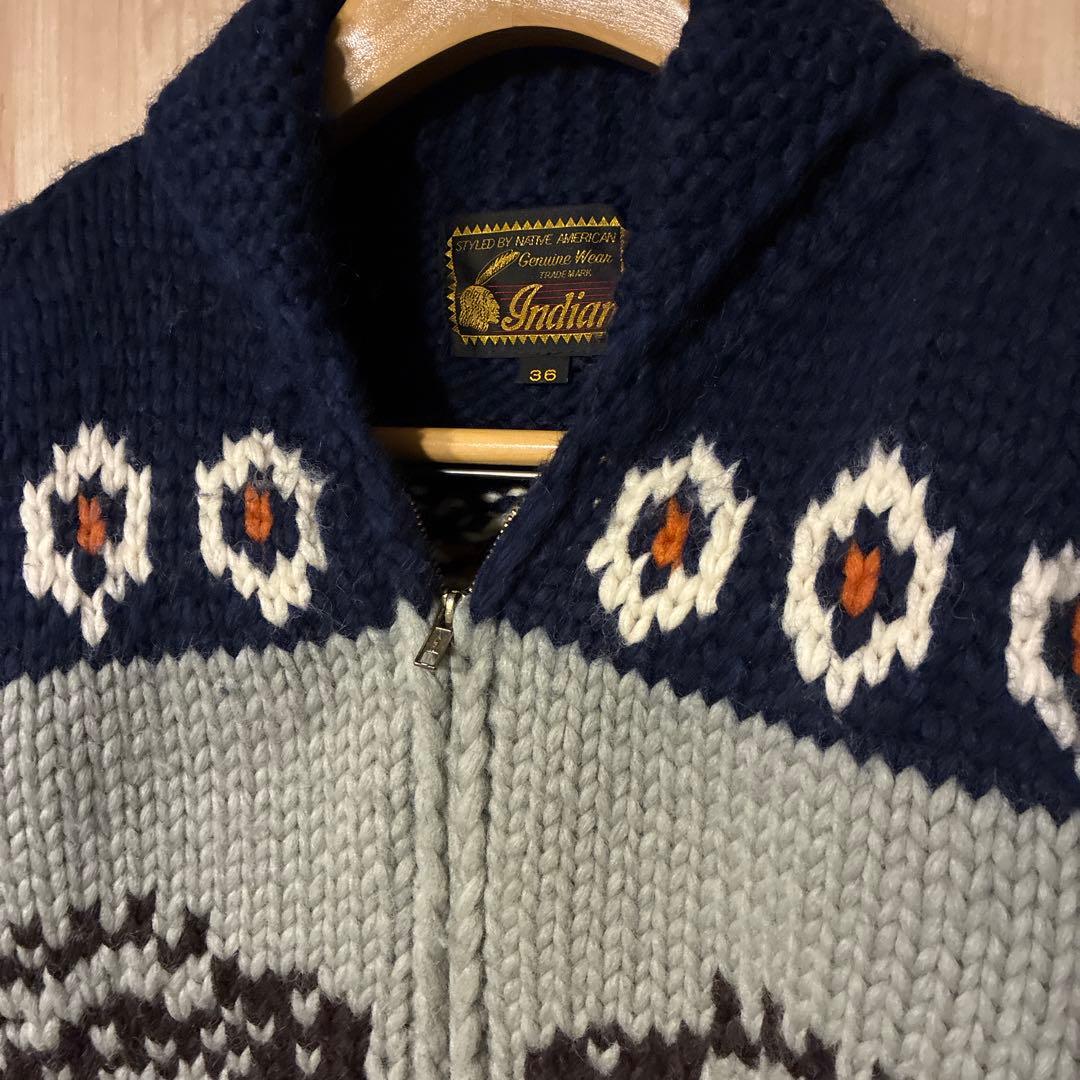 カナダ製 KANTA Indian カウチンセーター SIZE36 肉厚 カナタ - メルカリ