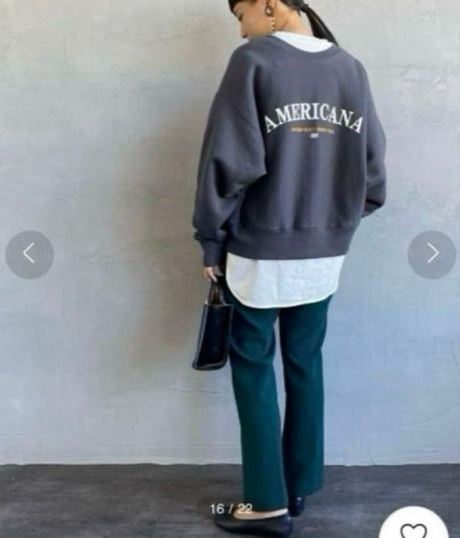 Americana アメリカーナ 別注カレッジ風口ゴ前後2WAYスウェット - メルカリ