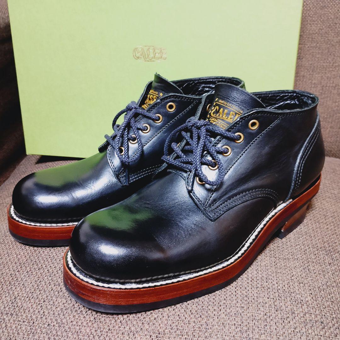 CALEE キャリー オックスフォード ワーク ブーツ サイズ8 ブラック