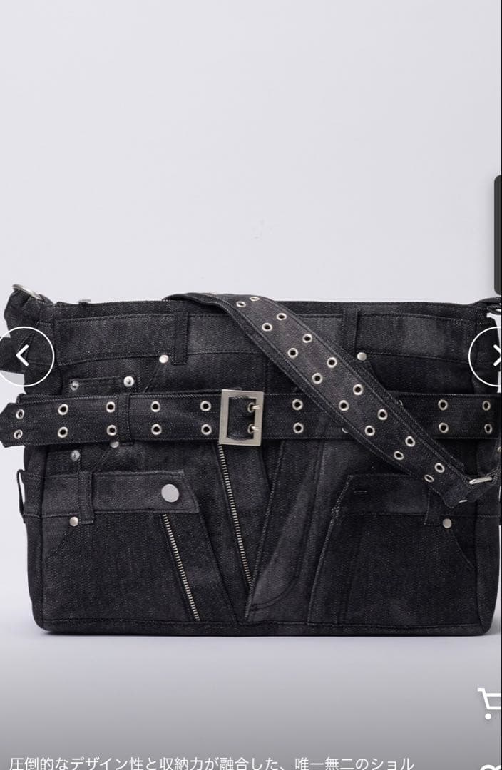 GRANCYグランシークレイジーレイヤードデニムパンツデザインショルダー