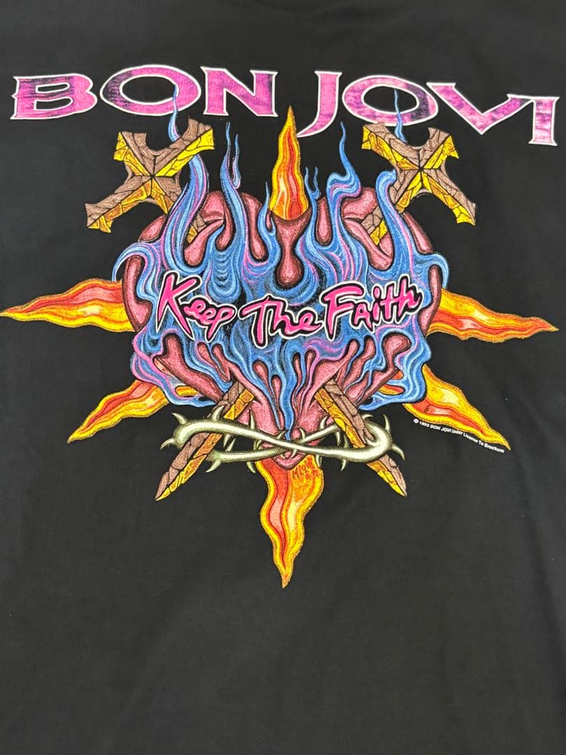 超レアL美品！90s BON JOVI 日本TOUR Tシャツ BROCKUM製