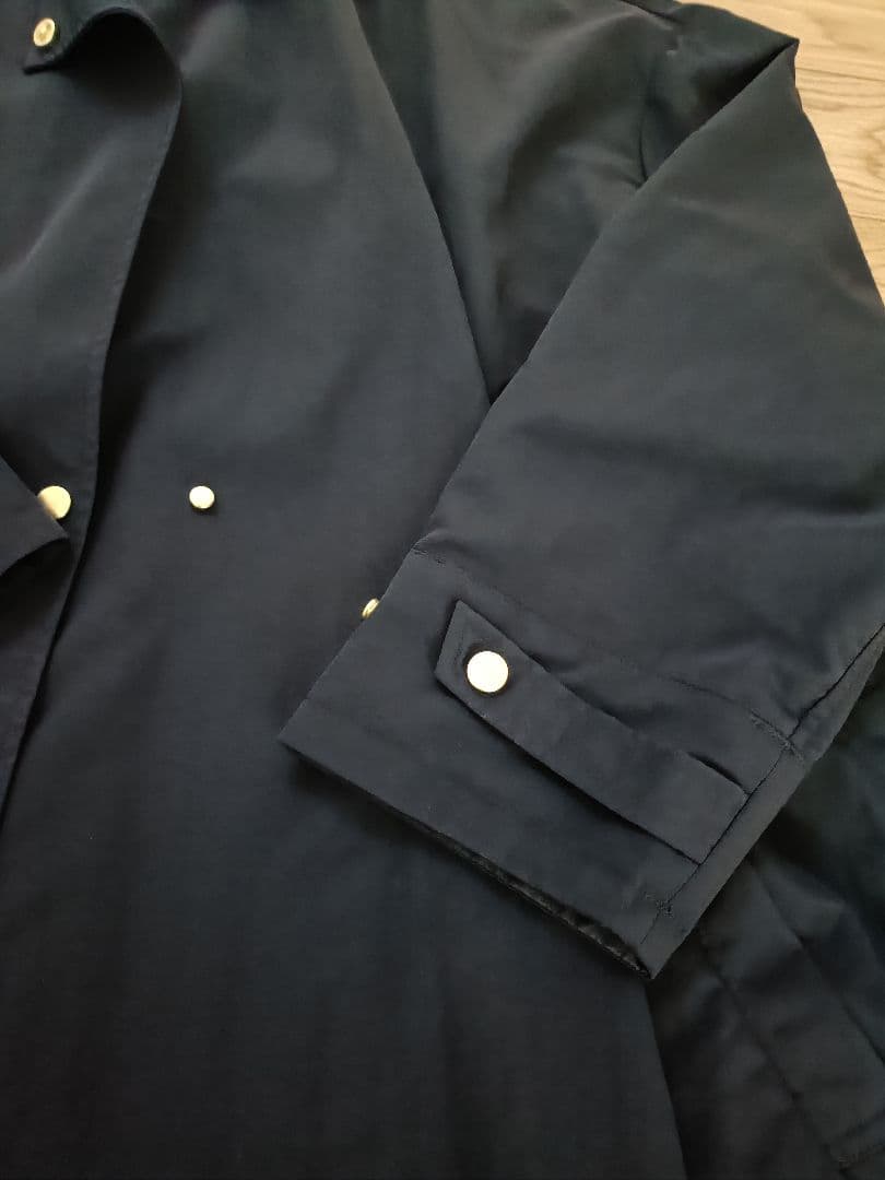 週末値下げ 完売 Aラインナイロンコート harukaさんコラボ ネイビー 38