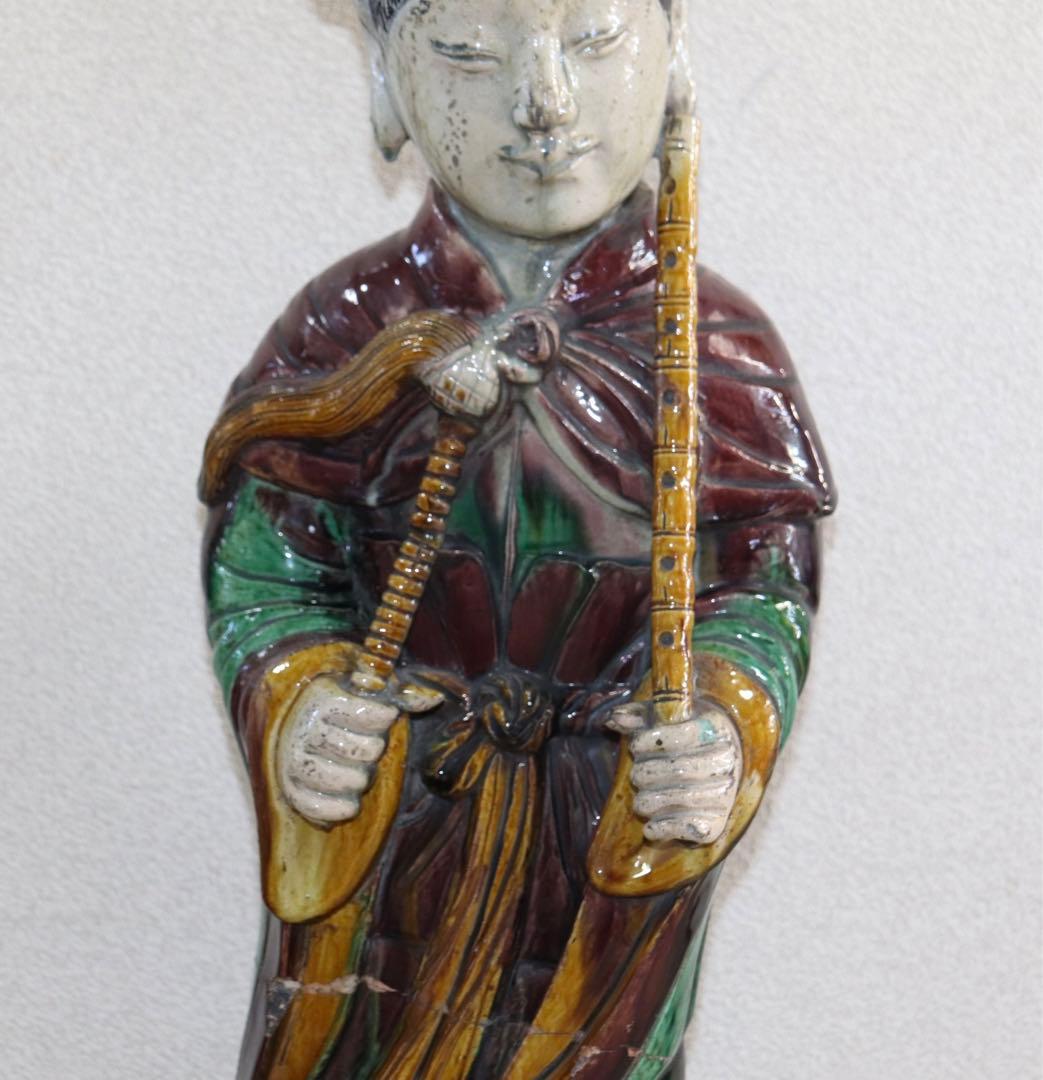 中国 清時代初期 三彩持笛少女像 アンティーク 送料込み0207 - メルカリ