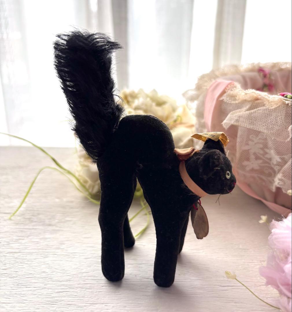 ドイツ ヴィンテージ シュタイフ トムキャット ネコ Black Tom Cat