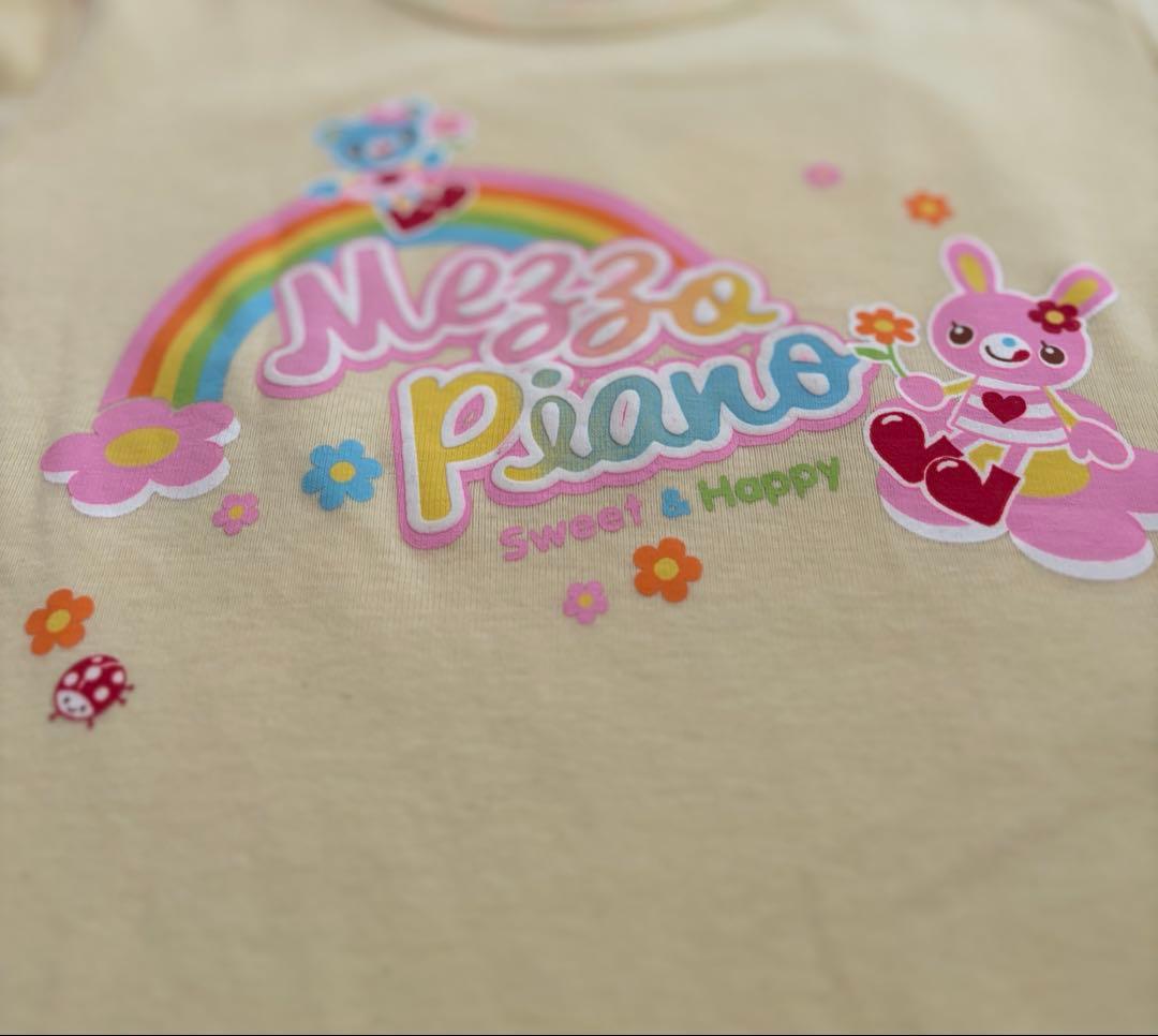 希少 メゾピアノ 135cm 虹 みみぽぽちゃん Tシャツ