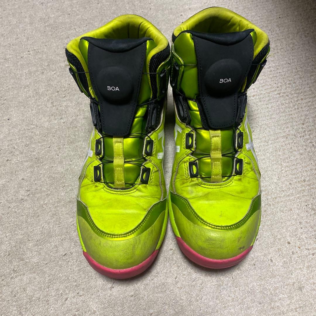 ASICS 蛍光イエロー ブラック 安全靴 限定色 - メルカリ
