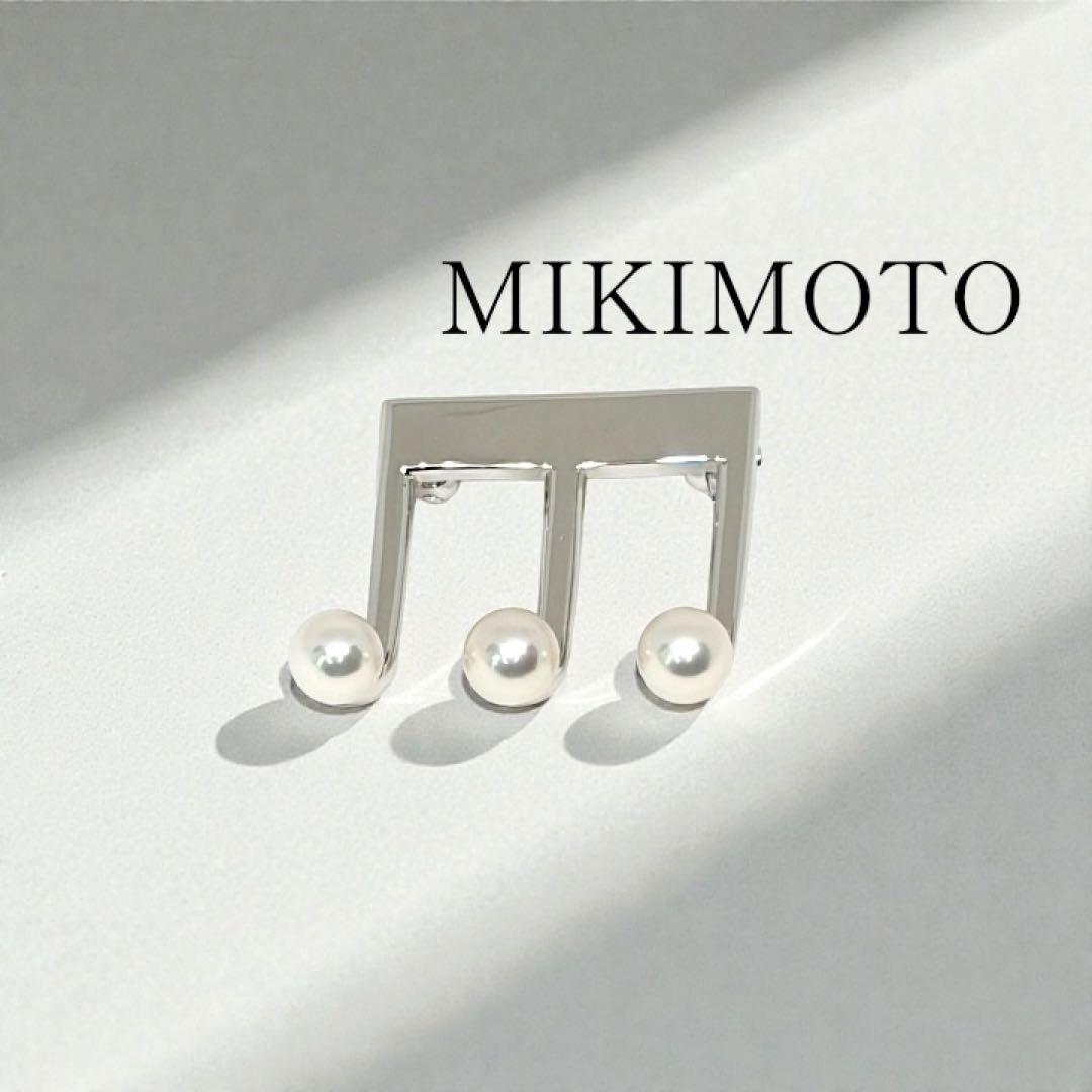 【新品仕上げ】ミキモト 音符 3P パール シルバー ブローチ 新品仕上げ】ミキモト 音符 3P パール シルバー ブローチ - メルカリ